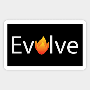 Evolve typographic artwork Magnet